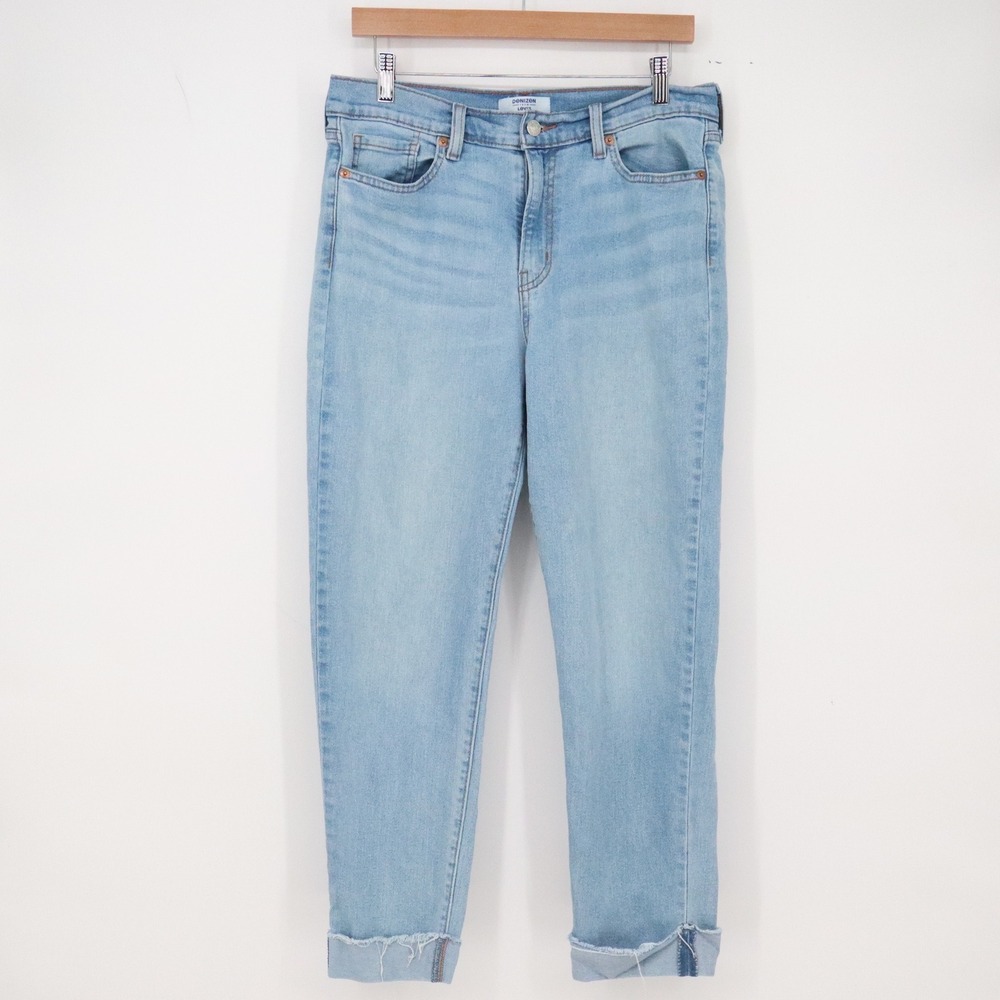 Denizen from Levis Jeans Womens 8 Boyfriend Light Wash Blue Stretch Excellent